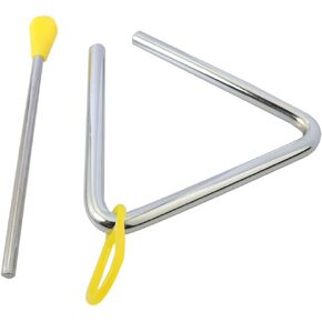 1 Set Percussion Musical Performance Triangle Bells 4 Inch Musical Steel Triangle with Bump Pins Hand Percussion Triangle Set For Classroom Music Musical Instrument Teaching Orchestra Party