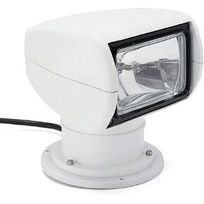 100W Remote Control Spotlight for Boat & Truck – Marine Searchlight with 360° Rotation and Halogen Bulb, DC12V