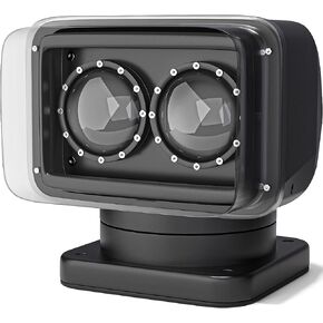 2024 4th Gen Boat Spotlight – 70W LED Search Light, 360° Rotating, Upgraded Magnetic Amount, Used for Boat, Truck, ATV, Hunting & Nightlight