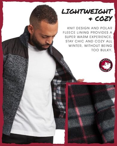 CANADA WEATHER GEAR Men's Sweater - Classic Zip Up Polar Fleece Mens Sweater - Cozy Stylish Jackets for Men (M-XXL) in Saudi Arabia