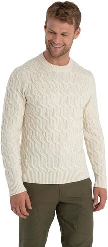 سترة رجالية من نسيج Merino Cable Knit Crewe من Icebreaker in Kuwait