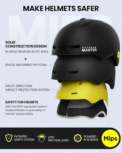 مجموعة خوذة التزلج OutdoorMaster، خوذة التزلج MIPS مع عدسة من ZEISS Ski Goggles - مجموعة خوذة التزلج MIPS للرجال والنساء والشباب in Kuwait