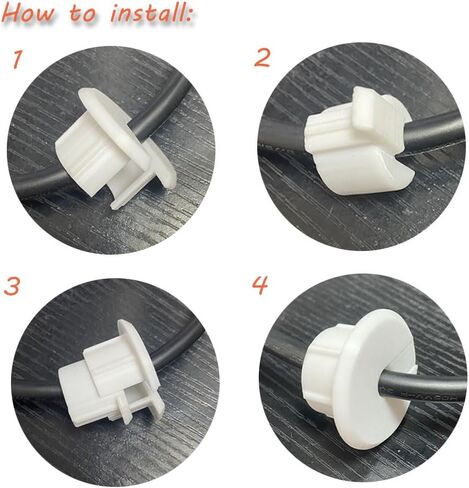Wall Bushing Grommet for Starlink Dishy Router Ethernet Adapter Cable, Starlink Cable Routing Kit Feed-Through for 1 inch Wall Hole and Furnitures Wire Hole(White, 2 Pack) in Saudi Arabia