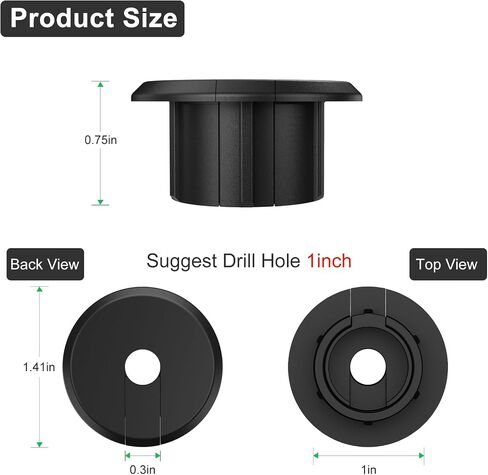 Wall Bushing Grommet for Starlink Dishy Router Ethernet Adapter Cable, Starlink Cable Routing Kit Feed-Through for 1 inch Wall Hole and Furnitures Wire Hole(White, 2 Pack) in Saudi Arabia