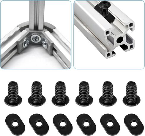 مسامير مسار T 10 1/4 بوصة - 20 فتحة T-Nut مع مسمار 1/4 بوصة - 20 × 1/2 بوصة، شريحة ملولبة 1/4 بوصة - 20 في صواميل T الاقتصادية لسلسلة 10 من سحبات الألومنيوم (15 صواميل T) ، 15 مسامير T) in Saudi Arabia