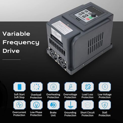 VFD Variable Frequency Drive 2.2kW,220VAC Single to 3 Phase 380V Drive Inverter,Adjustable PWM Variable Motor Speed Control Inverter,for Controlling The Motor Start Stop CW/CCW Etc in Saudi Arabia