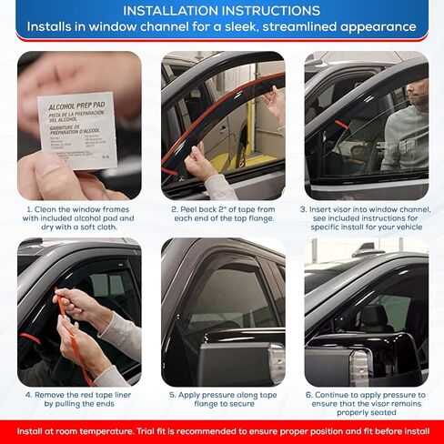 KPY Window Visor Compatible with Toyota Corolla Cross 2022 2023 2024, 4PC Rain Guard Side Window Vent Deflectors Tape-On Mugen Style, 2022 2023 2024 in Kuwait
