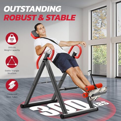 Dripex Heavy Duty Gravity Inversion Table 300 lbs Capacity with Adjustable Protective Belt Inversion Table for Back Pain Relief Updated in Saudi Arabia