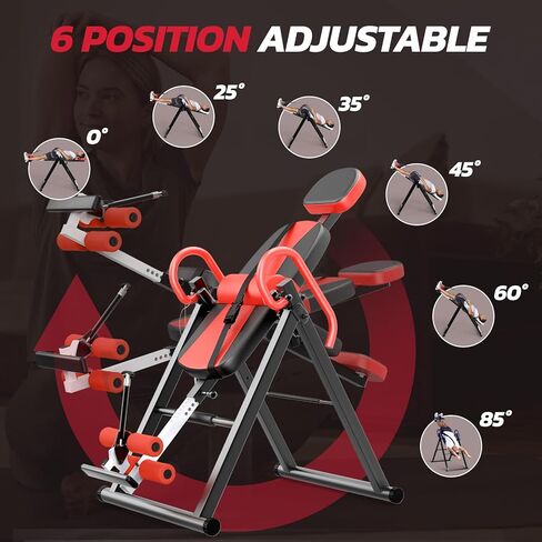 Dripex Heavy Duty Gravity Inversion Table 300 lbs Capacity with Adjustable Protective Belt Inversion Table for Back Pain Relief Updated in Saudi Arabia