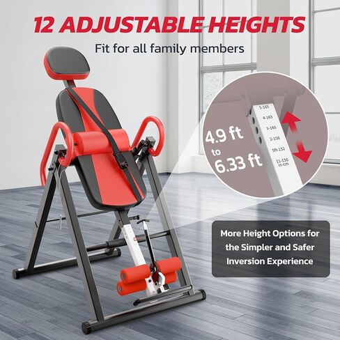 Dripex Heavy Duty Gravity Inversion Table 300 lbs Capacity with Adjustable Protective Belt Inversion Table for Back Pain Relief Updated in Saudi Arabia