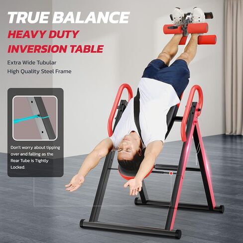 Dripex Heavy Duty Gravity Inversion Table 300 lbs Capacity with Adjustable Protective Belt Inversion Table for Back Pain Relief Updated in Saudi Arabia