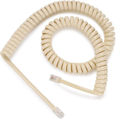 سلك هاتف Uvital بطول 25 قدمًا للخط الأرضي (ملفوف: 3 أقدام)، حزمة واحدة من سلك الهاتف الكريمي المتوافق مع هاتف IP من سلسلة Polycom VVX 300 301 310 311 350 400 401 410 411 500 501 600 601 1500 in Kuwait