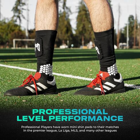 Mini Shin Guards Soccer – Built in Mini Shin Pad Sleeves for Mens, Women, Teens – Small Shin Guards, Perfect for High Level Players - Lightweight, Breathable in Saudi Arabia