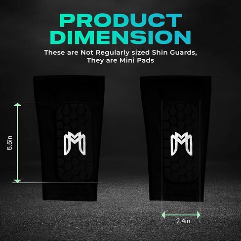 Mini Shin Guards Soccer – Built in Mini Shin Pad Sleeves for Mens, Women, Teens – Small Shin Guards, Perfect for High Level Players - Lightweight, Breathable in Kuwait