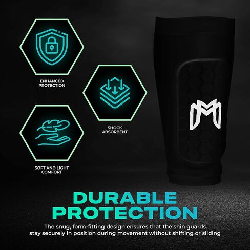 Mini Shin Guards Soccer – Built in Mini Shin Pad Sleeves for Mens, Women, Teens – Small Shin Guards, Perfect for High Level Players - Lightweight, Breathable in Kuwait