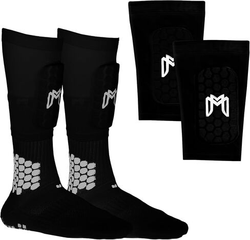 Mini Shin Guards Soccer – Built in Mini Shin Pad Sleeves for Mens, Women, Teens – Small Shin Guards, Perfect for High Level Players - Lightweight, Breathable in Kuwait