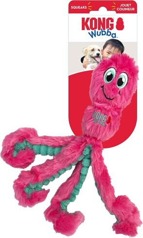 KONG Wubba Octopus Tug and Fetch Squeak Dog Toy Assorted Colors (Small) in Saudi Arabia