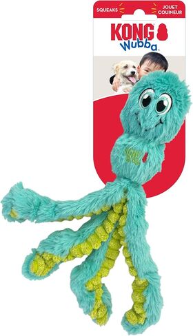 KONG Wubba Octopus Tug and Fetch Squeak Dog Toy Assorted Colors (Small) in Saudi Arabia