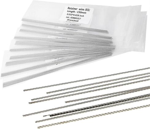 10pcs Lingual Retainer Wire Stainless SteelSuper elastic Flat Straight Twist Wires,0.010 * 0.032 in Saudi Arabia