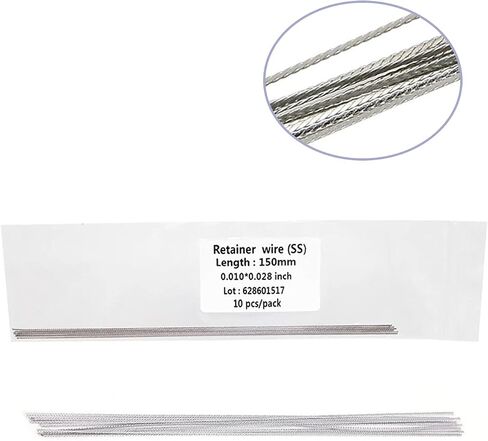 10pcs Lingual Retainer Wire Stainless SteelSuper elastic Flat Straight Twist Wires,0.010 * 0.032 in Saudi Arabia