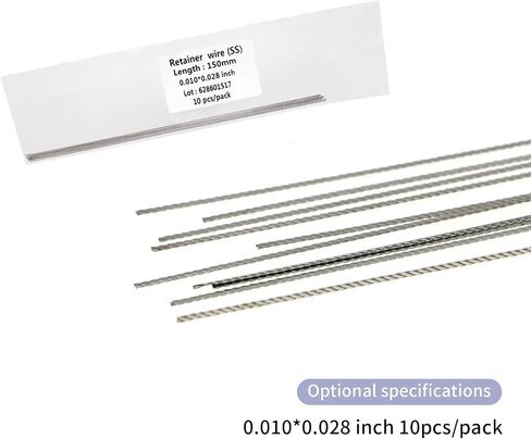 10pcs Lingual Retainer Wire Stainless SteelSuper elastic Flat Straight Twist Wires,0.010 * 0.032 in Saudi Arabia