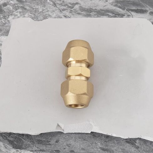1Pc 3/8 Refrigerant Line Union Nut Brass Flare Union Connector for 9mm and 9.52mm Outer Diameter Air Conditioning Copper Tube in Kuwait