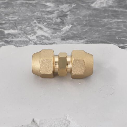 1Pc 3/8 Refrigerant Line Union Nut Brass Flare Union Connector for 9mm and 9.52mm Outer Diameter Air Conditioning Copper Tube in Kuwait