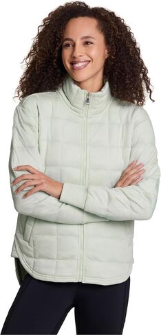 RBX Active Women's Jacket, Ultra Lightweight Full Zip Quilted Jacket with Pockets All Season Mock Neck Zip Up Sweatshirt in Saudi Arabia