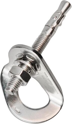 UIAA 35kN Climbing Bolt Hanger, Heavy Duty Stainless Steel Climbing Wall Anchor for 10 mm / 3/8" Bolt, for Rock Climbing Hammock Gym Aerial Work Caving Rescue,5pc in Saudi Arabia