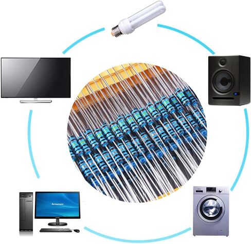 760 قطعة 38 قيمة 1/4 واط مجموعة المقاومات من 1 أوم إلى 1 متر أوم 1/4 واط 1% تسامح مجموعة مقاومات الأفلام المعدنية in Kuwait