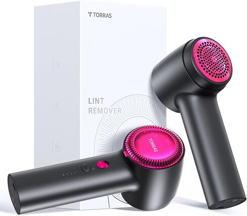 TORRAS Fabric Shaver Lint Remover, Rechargeable Electric 3-Speed Sweater Shaver Remove Fuzz, Pilling for Cashmere, Wool, Coat, Furniture, Clothes depiller with Replacement Blades, Pearl White in Kuwait