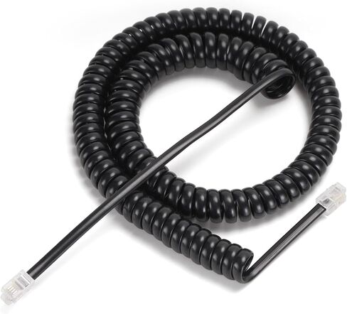 Uvital 10FT Phone Cords for Landline, 1 Pack Phone Line Cord with R9 4P4C Plug, Cream 1.2FT Coiled Length Telephone Handset Cord, Telephone Chord Cable for Office or Home in Saudi Arabia