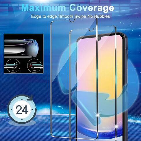 4+3 Pack Galaxy A35 Screen Protector, 4 Pack Tempered Glass with 3 Pack Camera Lens Protector, High Clarity, Anti-Shatter, Bubble Free for Samsung A35 5G Screen Protector in Saudi Arabia