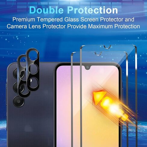 4+3 Pack Galaxy A35 Screen Protector, 4 Pack Tempered Glass with 3 Pack Camera Lens Protector, High Clarity, Anti-Shatter, Bubble Free for Samsung A35 5G Screen Protector in Saudi Arabia