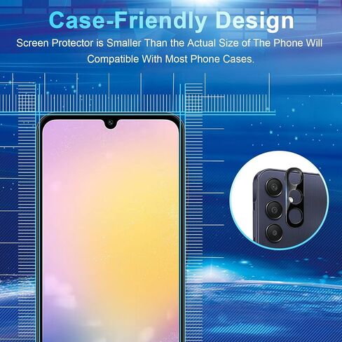 4+3 Pack Galaxy A35 Screen Protector, 4 Pack Tempered Glass with 3 Pack Camera Lens Protector, High Clarity, Anti-Shatter, Bubble Free for Samsung A35 5G Screen Protector in Saudi Arabia
