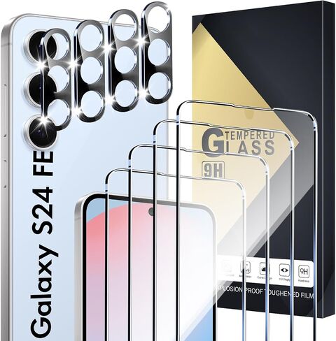 4+3 Pack Galaxy A35 Screen Protector, 4 Pack Tempered Glass with 3 Pack Camera Lens Protector, High Clarity, Anti-Shatter, Bubble Free for Samsung A35 5G Screen Protector in Saudi Arabia