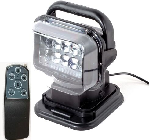 6 Inch 50w Led Search Light Remote Control 360 Degrees Rotating 9-32v with Magnetic Base Led Work Light Spot Led Driving Lights Fog Lights for Hunting Camping Offroad Truck Boat Fishing in Kuwait