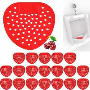 CNQLIS 10 Pack Urinal Screen Cakes Blocks Deodorizer Pads Scent Lasts Up to 30 Days Anti-Splash and Ideal for Public and Domestic Men Bathrooms Cherry Fragrance Rubber Toilet Bowl Clip
