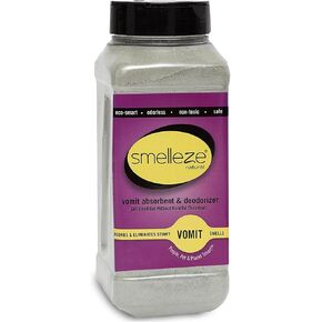 Smelleze Natural Vomit Odor Eliminator - Vomit Clean Up Absorbent Powder for Schools, Planes, Cars, Homes, Child Care, Medical & Other Facilities, 2 lb. Powder