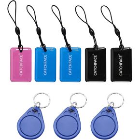 8 Packs Smart IC Card,RFID M1 13.56Mhz Fob Contactless Key Fob for CATCHFACE Smart Door Locks