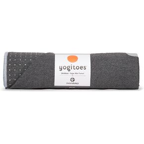 Yogitoes Yoga Mat Towel - Lightweight, Quick Drying Microfiber, Non Slip Skidless Technology, Use in Hot Yoga, Vinyasa and Power, 71 Inch (180cm), Grey