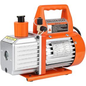 110V 3.5CFM 1/4HP Single-Stage Rotary Vane Vacuum Pump, Vacuum Pump Automotive, Includes Oil Bottle, Vacuum Pump Kit for R134a R410a R12 R22 Systems