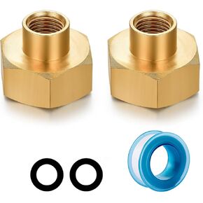 Garden Hose Thread Connector Adapter 1/4" NPT to 3/4 inch Female GHT Connect Pipe Fitting For Fuel/AIR/Water/Oil/Gas (4 PCS)