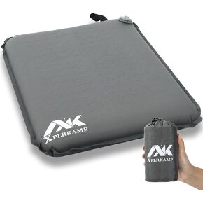 Inflatable Seat Cushion for Airplane Travel Camping Hiking, Comfortable Memory Foam Seat Cushion for Stadium Seat Bleacher, Sports Music Events, Car Truck Driver (2, Blue)