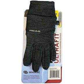 HEAD Ultrafit Men's Touchscreen Running Gloves (Gray, X-Large)