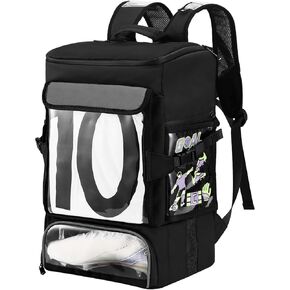 Soccer Backpack, Soccer Bags for Boys All-in-One Design kids Soccer Bag with Separate Cleat, Jersey, Ball, and Laptop Compartments, Soccer Gifts for Boys