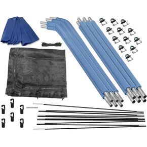 Machrus Upper Bounce Trampoline Safety Enclosure Set for 8 FT 11FT 12FT 13FT 14FT 15FT Top Ring Frames - Includes Net, Poles & Hardware