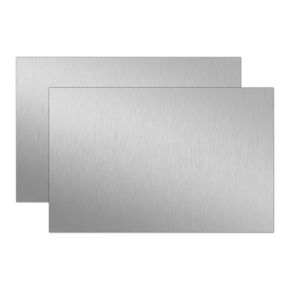 Stainless Steel Sheet,6" x 6"-18 Gauge(1mm) Thickness 430 Stainless Steel Metal Plates for DIY, Jewelry, Electrical, Repair, Industrial(2 Pac
