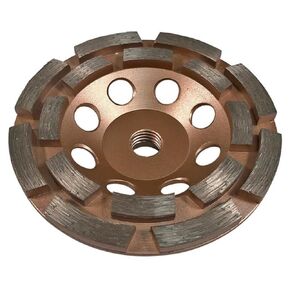 7" Diamond Grinding Wheels for Concrete or Masonry, 24 Double Row Segments, 30/40 Grit, Medium Bond, 5/8"-11 Arbor