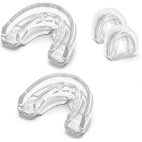 Coolrunner Double Braces Mouth Guard, Sports Athletic Mouth Guards Youth Mouthguard for Upper and Lower Teeth Protection Required for Youth, Teenager and Adults (Blue)